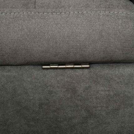 Gray 3-seater sofa in fabric with removable cushions
