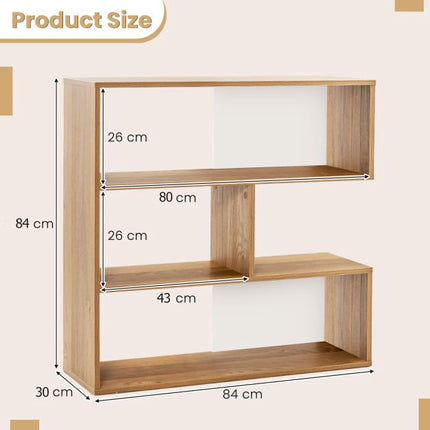 3-Shelf Open Cube Bookcase With Anti-Toppling Device
