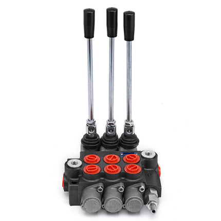 3-Spool Hydraulic Control Valve, 11 GPM, Double-Acting