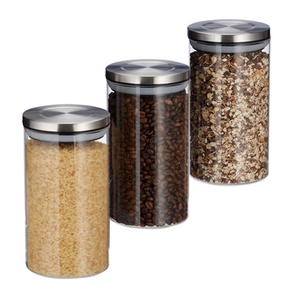3 Storage jars 1000 ml