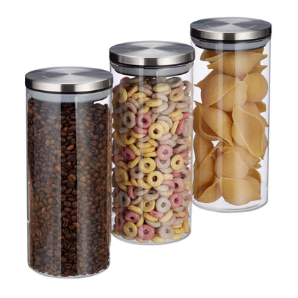 3 Storage jars 1300 ml