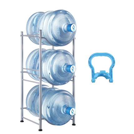 3-Tier 5-Gallon Water Jug Holder Rack, Holds 3
