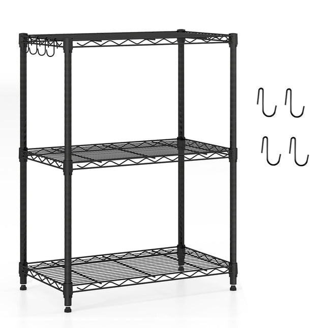 3-Tier Adjustable Metal Storage Shelf – Heavy Duty