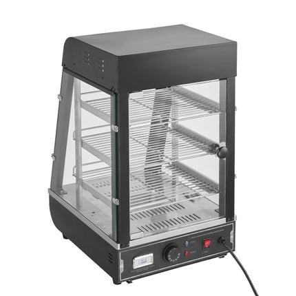 3-Tier Commercial Food Warmer Display Case, 57L, Temp Control