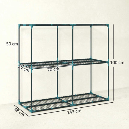 3-Tier Plant Stand, Steel, 20kg Capacity, Dark Green