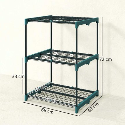 3-Tier Plant Stand, Steel Frame, Indoor/Outdoor Use