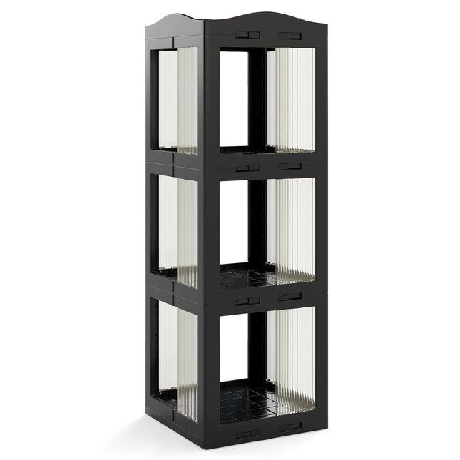3-Tier Rotating Bookshelf, Space-Saving Corner Shelf