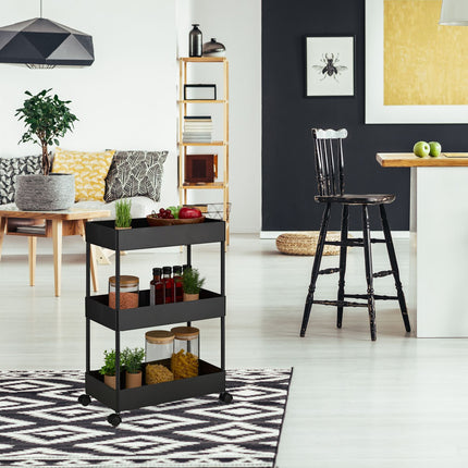 3-Tier Trolley with 360° Wheels for Easy Mobility