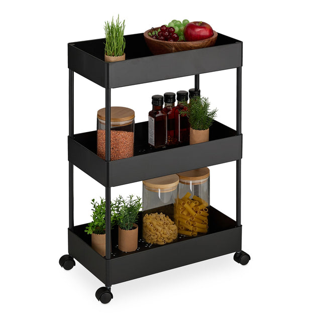 3-Tier Trolley with 360° Wheels for Easy Mobility