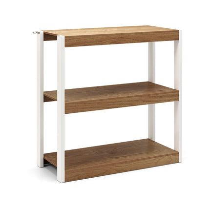 3-Tier Wooden Shelf with Anti-Tip Kits & Open Shelves