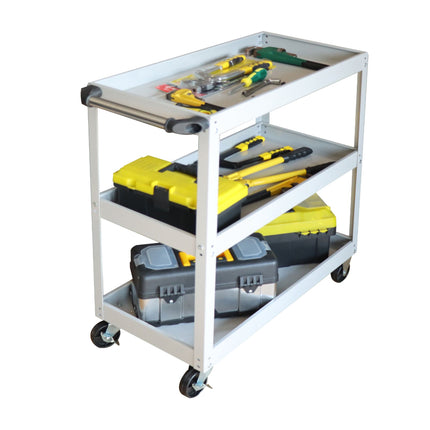 3-Tier Workshop Trolley with Swivel Castors