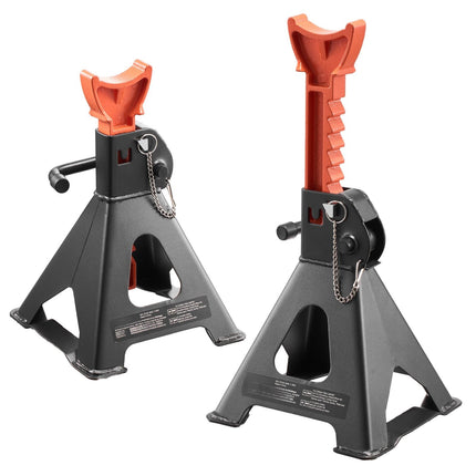 3 Ton Jack Stands, 1 Pair, Adjustable Height, Double Lock
