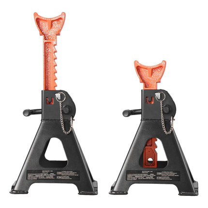 3 Ton Jack Stands, 1 Pair, Adjustable Height, Double Lock