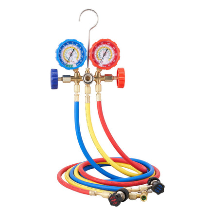 3-Way AC Manifold Gauge Set, 5 ft Hoses, R134A R22