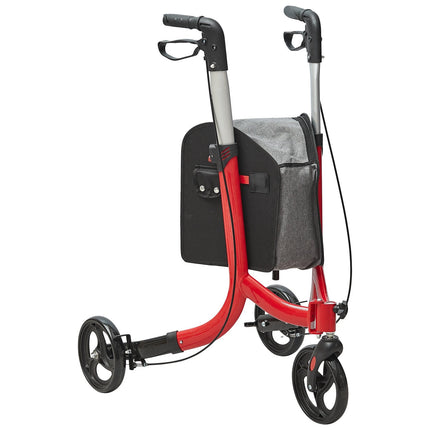 3-Wheel Rollator Walker, Foldable Aluminum, 260 lb