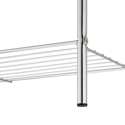 3-armed towel rail with shelf