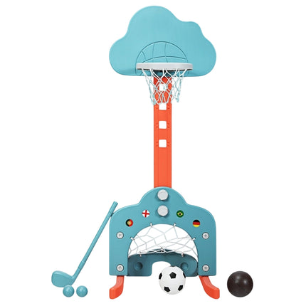 3-in-1 Adjustable Kids Sports Set: Basketball, Soccer, Golf