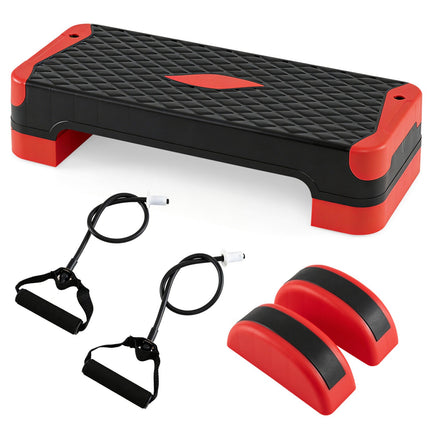 3-in-1 Aerobic Step Platform Set with Risers & Trainers