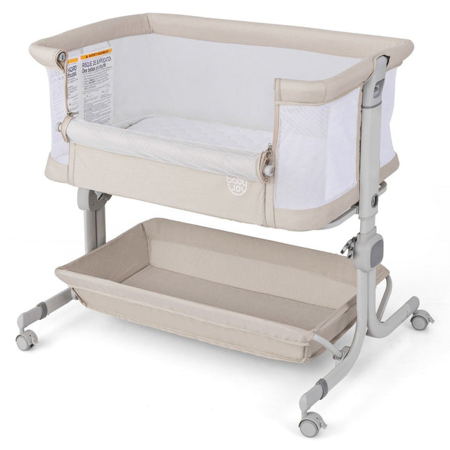 3-in-1 Baby Travel Crib with Mattress, Adjustable Height