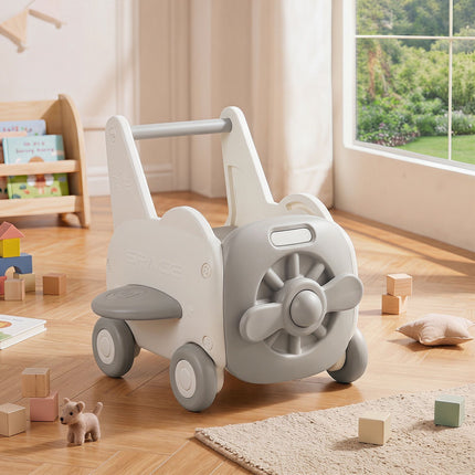 3-in-1 Baby Walker with Foldable Seat & Storage Space