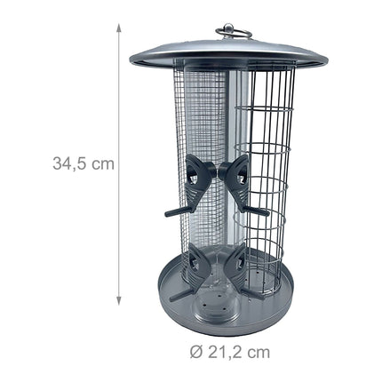 3-in-1 Bird Feeder with Tray for Wild Birds