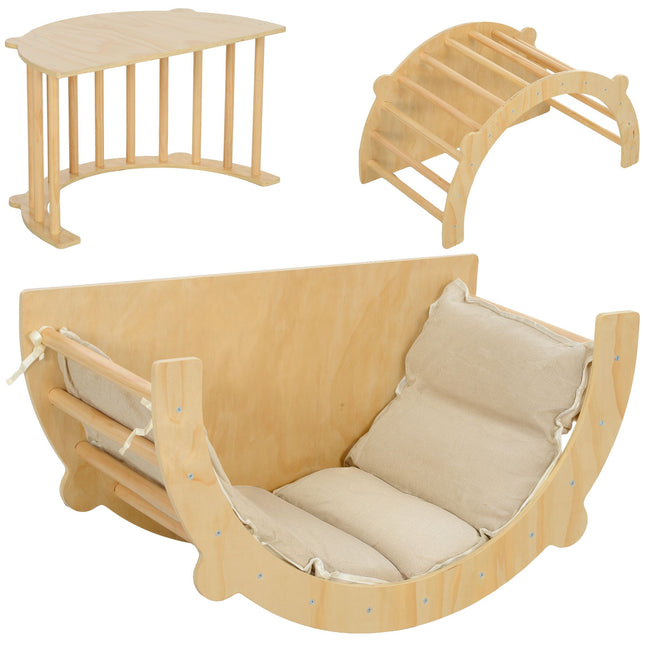 3-in-1 Climbing Arch, Rocker, Ladder for Kids 18-48 Months