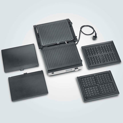 3-in-1 Contact Grill, 29x23cm, Panini, Belgian, Burger