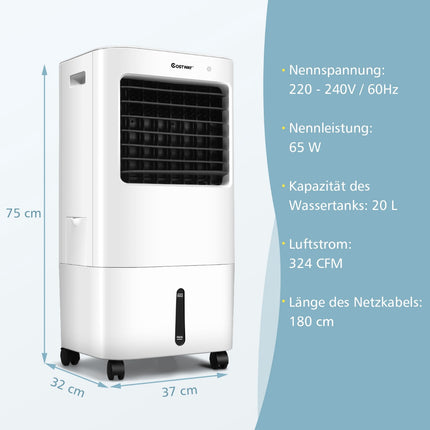 3-in-1 Evaporative Air Cooler, Humidifier, Purifier, White