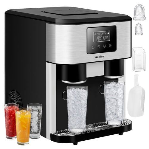 3-in-1 Ice Maker with Crusher & Water Dispenser, 15kg/Day
