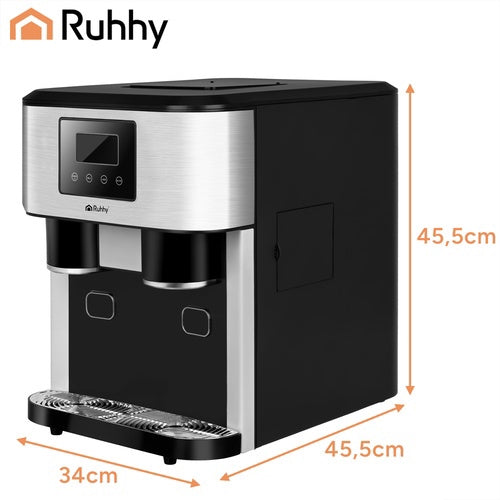 3-in-1 Ice Maker with Crusher & Water Dispenser, 15kg/Day