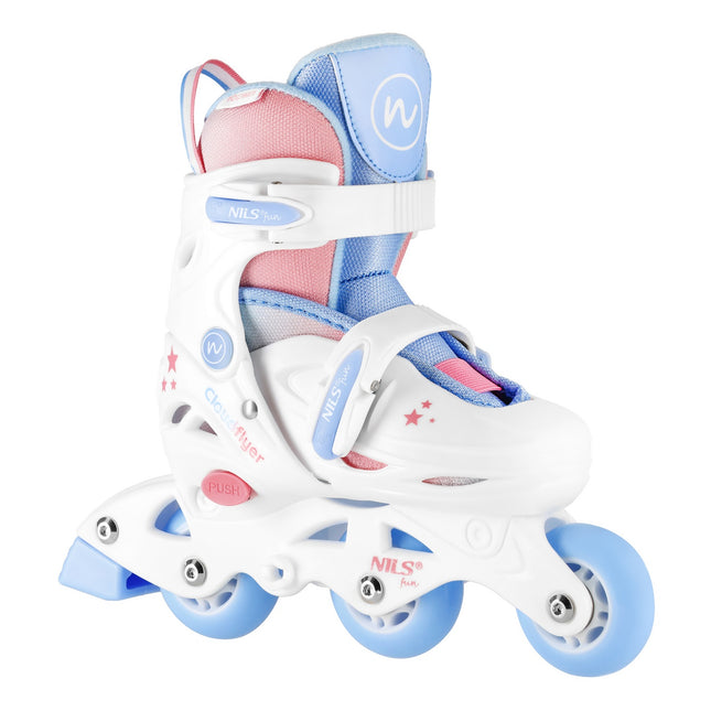 3-in-1 Inline/Quad Skates, White, Size XS (26-29)