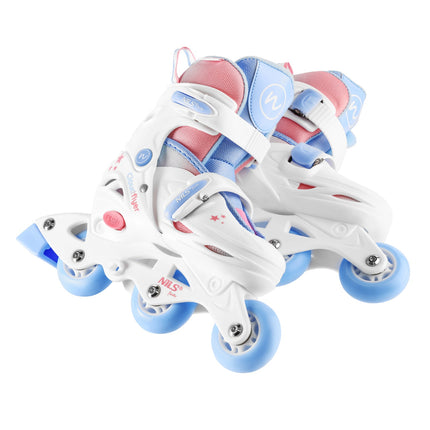 3-in-1 Inline/Quad Skates, White, Size XS (26-29)