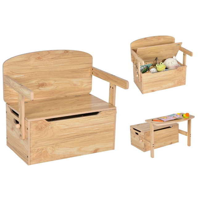 3-in-1 Kids Activity Table Set with Desk & Storage