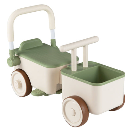 3-in-1 Kids Ride-On Push Car with Storage Basket, Green