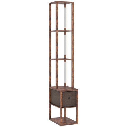 3-in-1 LED Floor Lamp with Shelves and Foot Switch