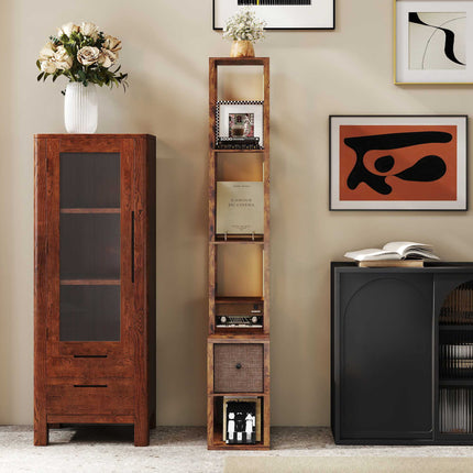 3-in-1 LED Floor Lamp with Shelves and Foot Switch