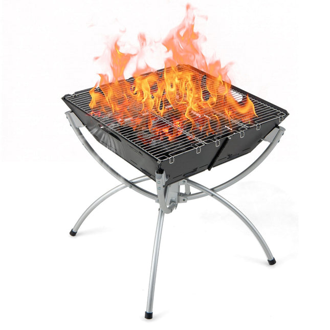 3-in-1 Portable Fire Pit with Stainless Grates & Bag