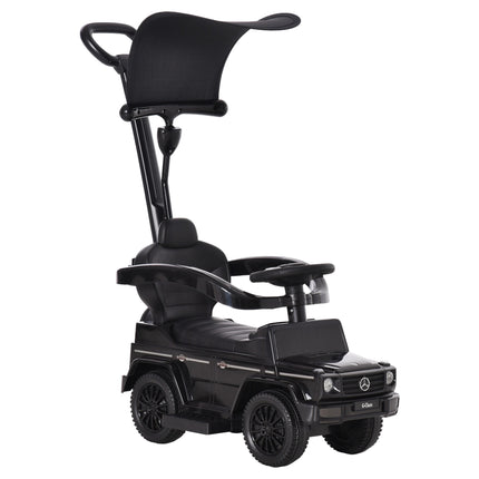 3-in-1 Ride-On Car with Handle, Black, Ages 18-36 Months