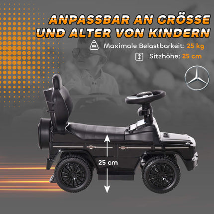3-in-1 Ride-On Car with Handle, Black, Ages 18-36 Months