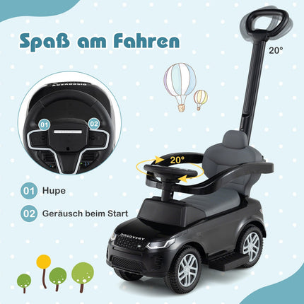 3-in-1 Toddler Ride-On Car with Removable Handle