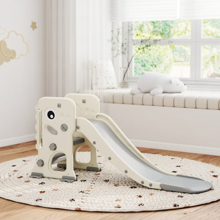 3-in-1 Toddler Slide with Climbing Frame & Hoop, Foldable