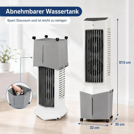 3-in-1 Tower Fan, Humidifier & Cooler with Remote Control