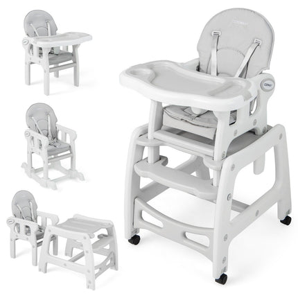 3 in 1 baby chair, high chair & dining chair & children's seating group 62 x 51 x 104 cm grey