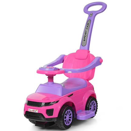 3-in-1 children's car push car with horn music light 89 x 43 x 84 cm pink