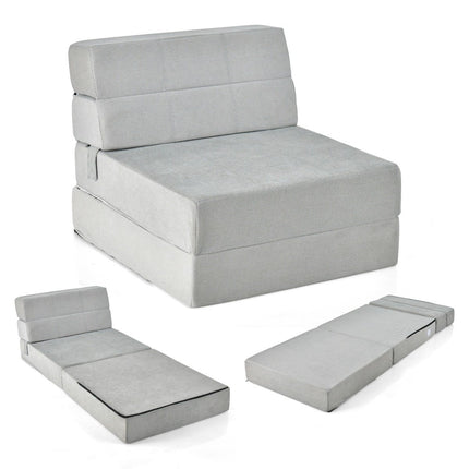 3 in 1 folding sofa bed with washable cover extra thick foam (15cm) gray