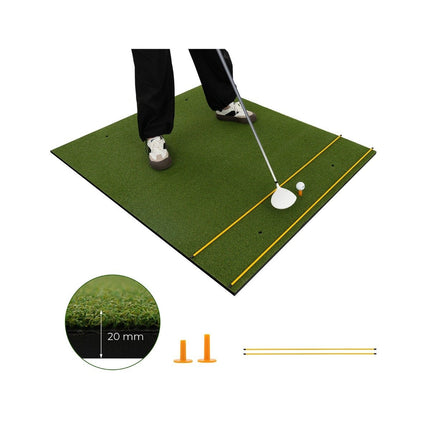 3-in-1 golf tee mat. High-quality hitting mat with artificial turf, 152 x 117 cm.
