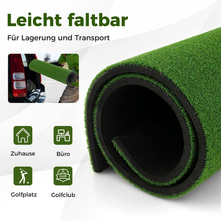 3-in-1 golf tee mat. High-quality hitting mat with artificial turf, 152 x 117 cm.