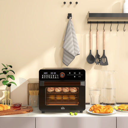 3-in-1 mini convection oven with timer, 20L capacity