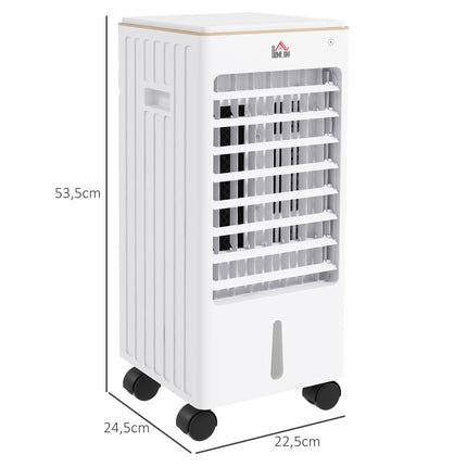 Portable Air Conditioner, 3 Modes, Timer, Wheels, White