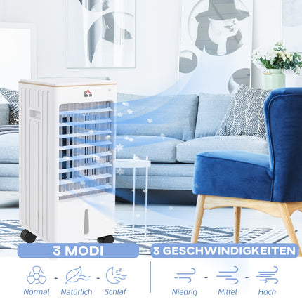 Portable Air Conditioner, 3 Modes, Timer, Wheels, White
